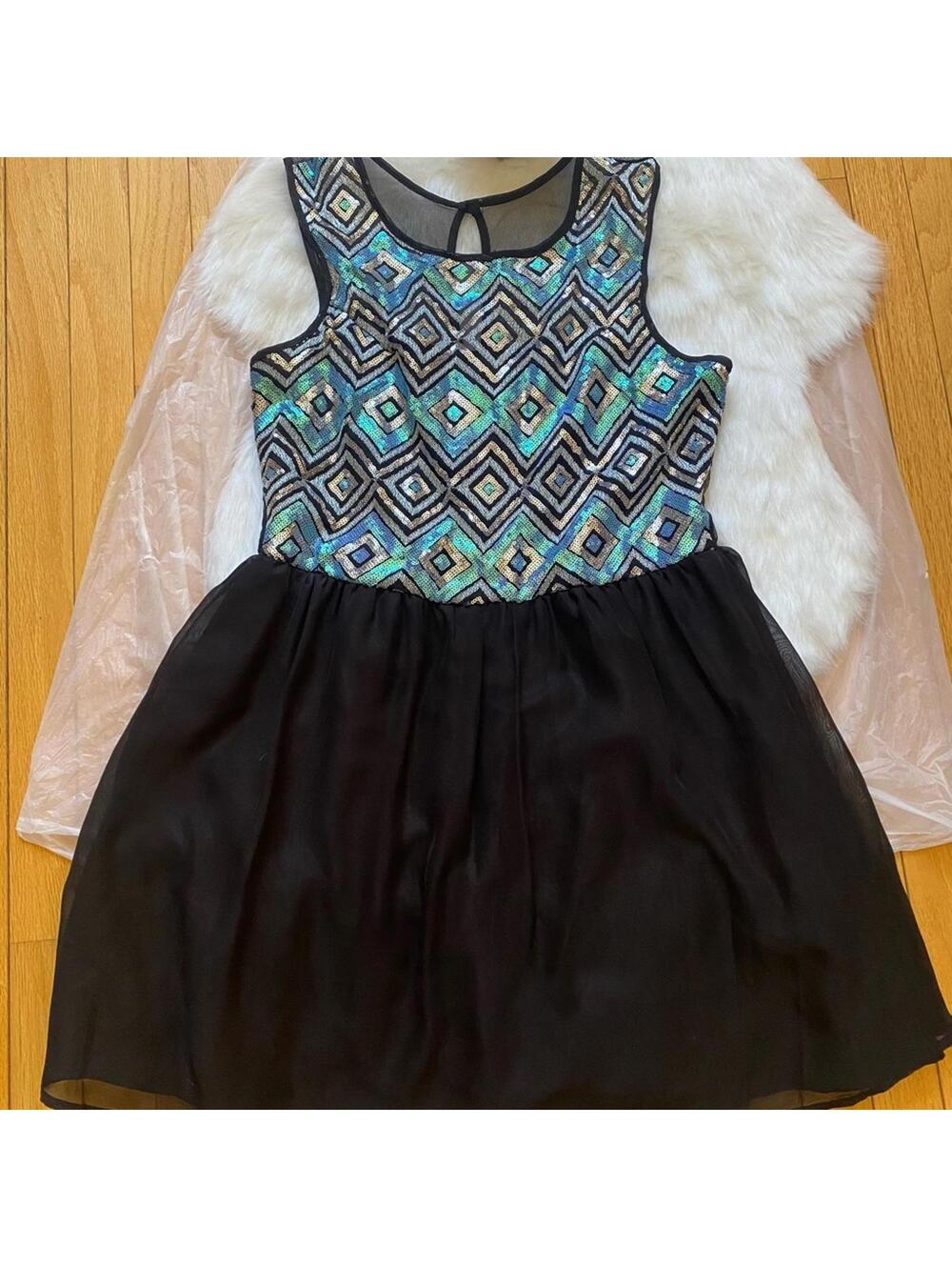 Love Reign Green and Blue Fit and Flare Mini Dress Size 15
